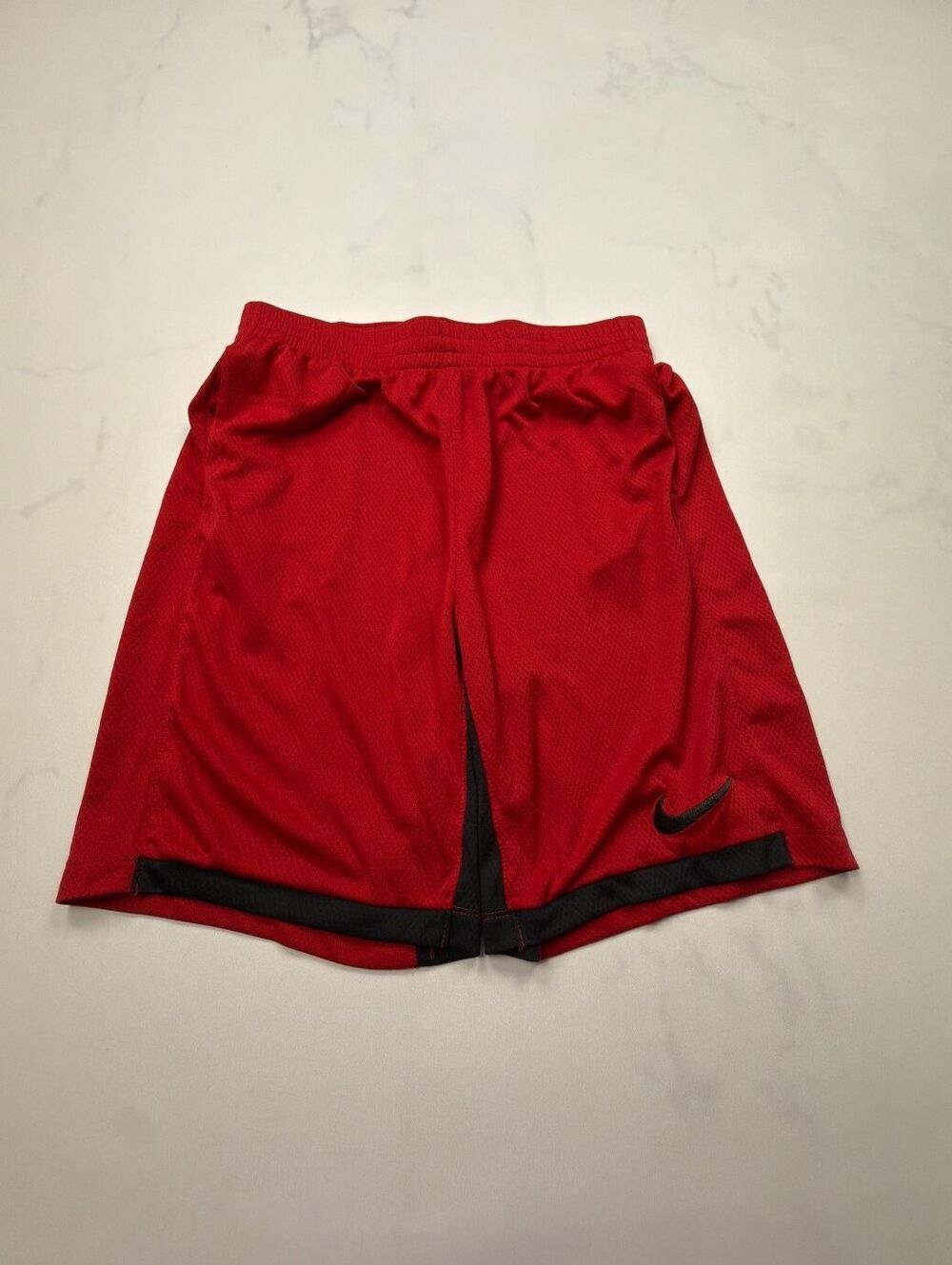 Nike Athletic Shorts Red 2010s Sporty Streetwear - Boys L+ Husky